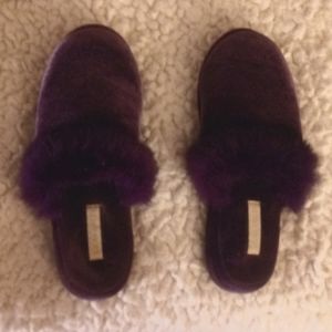 Laura Ashley purple velver slippers. Size 10.5 (large). Excellent condition.
